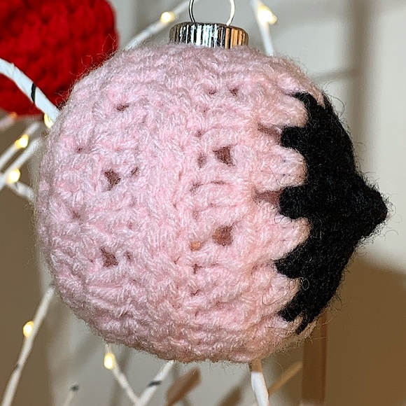 Hand Crafted Other - Crocheted Breast Cancer Awareness Boob Ornament